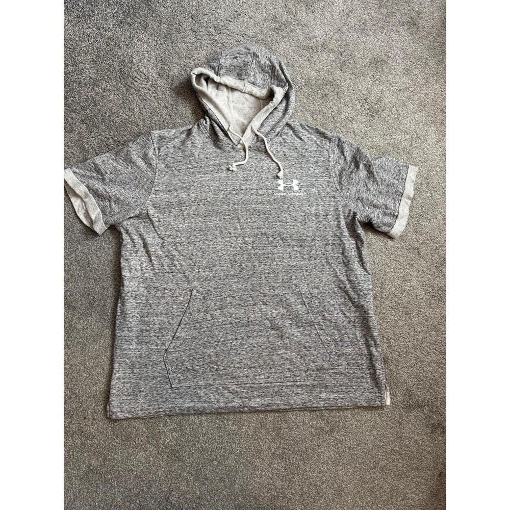 Shirt Short Sleeve Hoodie Pullover Under Armour Gray Hoody